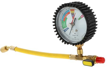 Anneome Materiale Manometro di Prova della Pressione Dell'azoto Manometri di Refrigerazione Facili da Sostituire per L'aria Condizionata