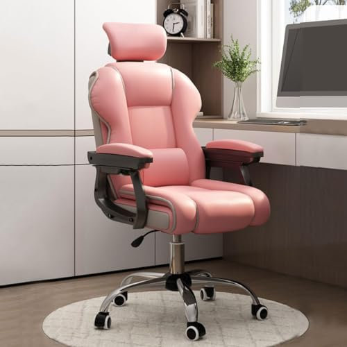 Schaukelstuhl, Sessel, höhenverstellbarer Stuhl, Drehstuhl, Gaming-Stuhl, Arbeitsstuhl mit Armlehnen und Rollen, Leder-Bürostuhl, Rückenstütze, Chefsessel für Erwachsene, Computerstuhl, Latexkissen