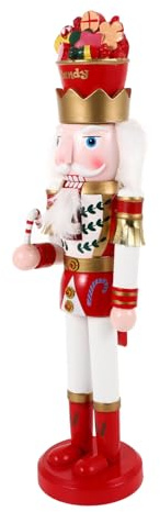 Amosfun Casse-Noix en Bois Bonhomme De Bonbons Casse-Noisette en Pain D'épice De Noël Candyland avec Canne en Bonbon Décorations De Figurines De De Casse-Noix De sur Le