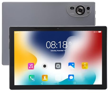 Tosuny 10,1 Zoll Tablet, 10,1 Zoll Smartphone Tablet für Android 14.0, WiFi BT 8 GB + 256 GB Smart Tablet, 8 + 20 MP Ultra HD Dual Kamera, 1200 * 1920 Auflösung, MT6753 Deca Core CPU