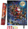 Bougimal Peinture par Numero Adulte Noël, Sans Cadre inclure Pinceaux et Acryliques Peintures - 40x50 cm, Chariot de Noël 2