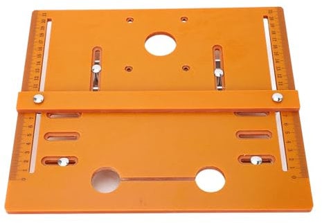 Frästisch Einlegeplatte für Oberfräsen, Basisplatte 28x25cm Schneidbare 19cm 4-Zoll-Kreissägen-Unterführungsplatte für Trimmer Cutter