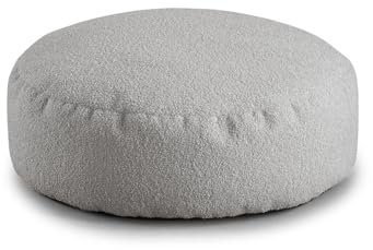 Gutekissen® Kinder Sitzsack „Miki“ - Bequem, Montessori Sitzkissen für Kinderzimmer (Hellgrau, Ø 65 cm)