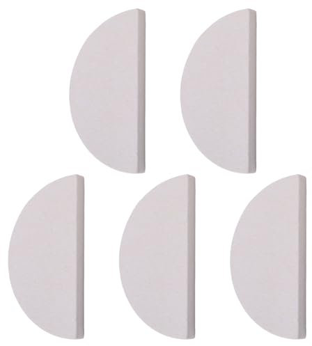 CHGCRAFT 5Pcs Wool Felt Squeegee Window Tint Tools 4.9 Inch Half Moon Squeegee Vinyl Tool for Car Wrap Window Sign Making DIY Crafts