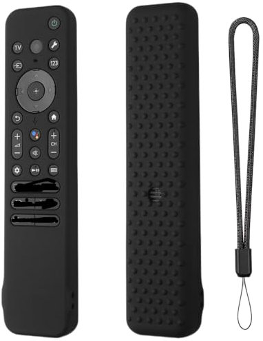 Custodia Protettiva in Silicone per Telecomando per Sony RMF-TX810U RMF-TX811U RMF-TX910U, Custodia Antiurto per Pelle (Nero)