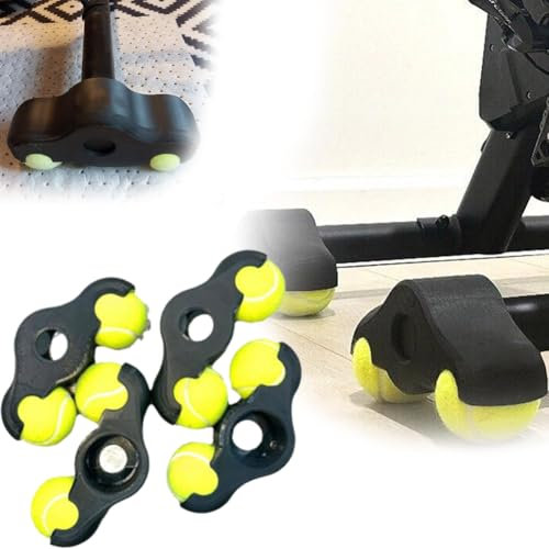 4 Pack Indoor Cycling Snap Rocker Feet Adapters with 8 Pack Tennis Balls,Portable Rocker Plate Bike Trainer for Wahoo Kickr Core,Smart Bike Trainers&Accessories for Wahoo Kickr Core Workout Equipment