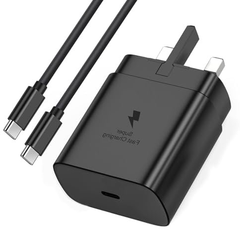 45W Samsung Charger,USB Type C Cable and Phone Plug Charge Super Fast Charging 2.0 for Galaxy S25/S24 Ultra/S24/S23 Ultra/S23+/S22 Ultra/S22/S20/C55/A25/A26/A16/A15/A36/F55/A56/M55/M56/Tab A9 S9 S8 S7
