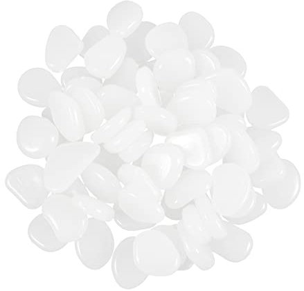 CORHAD Lot De 100 Petites Pierres Décoratives Lisses Pour Aquarium Gravier Blanc