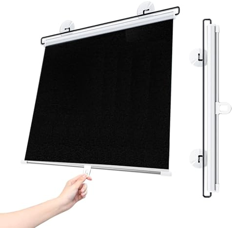 TZYYAO Verdunkelungsrollos Ohne Bohren,Einziehbare Rollos,Saugnapf-Rollos,30/45/50/65/68/72/80cm Breite Temporäre Wärmedämm-Vorhänge,WxH-80x125cm/31x49in