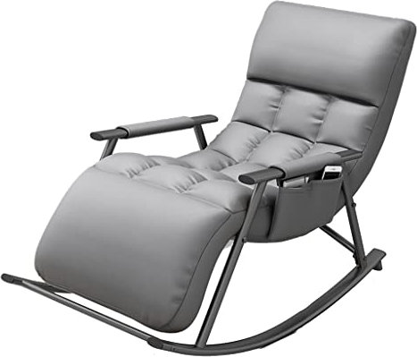 XDAWQP Mid Century Modern Schaukelstuhl, Liegestuhl für Schlafzimmer, Schwingliege, gepolsterter Sitz, für Wohnzimmer, Schlafzimmer, Lounge