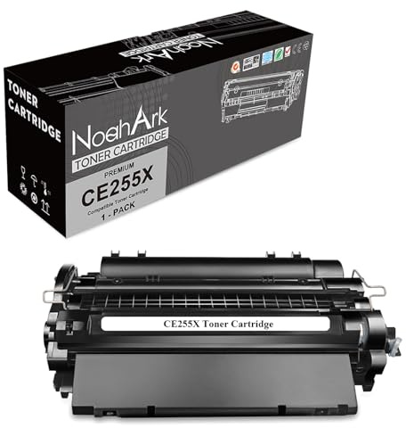 NoahArk Kompatibel für HP 55X CE255X CRG724H Tonerkartuschen Ersatz für HP LaserJet Enterprise P3010 P3015 P3016 P3015d P3015dn P3015n P3015x MFP M525dn M525f M525c M521dn M521dw (1 Schwarz)