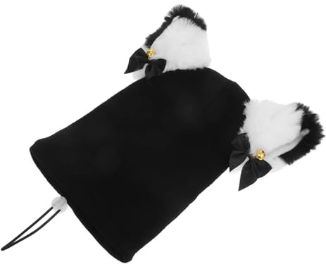 Ciieeo Helmabdeckung Skihelmbezug für winterhelm Abdeckung Skihelmbezug süß Niedlicher Skihelmbezug Skihelm-Kennzeichnungsabdeckung fahrradhelm Abdeckung Garn Schwarz