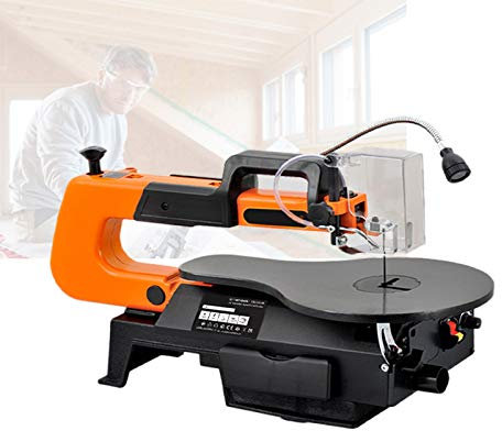 YXFAZPP Electric Scroll Saw 120W - Adjustable, with Pin & Pinless Blades - 16 Throat Width, 50mm Cutting Thickness - Perfect for Wood DIY Projects