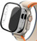 Quirxio Boîtier en verre pour Apple Watch Ultra 2, 49mm, smar twatch PC, protecteur d'écran pare-chocs, couverture trempée, accessoires de bande série iwatch(Transparent 03,Ultra 49mm)