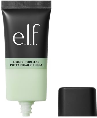 e.l.f. Liquid Poreless Putty Primer + Cica, Face Primer For Gripping Makeup, Visibly Reducing Redness & Soothing Skin, Vegan & Cruelty-Free