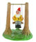 Gartenfigur Zwerg auf Schaukel H 30 cm