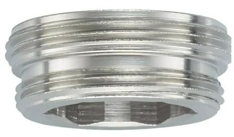 Schläfer 632510 - M 24x1 außen/M 22x1 außen - Kompatible Neoperl Reduktion, (Reduzierstück), Universaladapter Metall M22/M24, Aufnahme-Adapter/Übergangsstück für Ausläufe an Armaturen, Verchromt