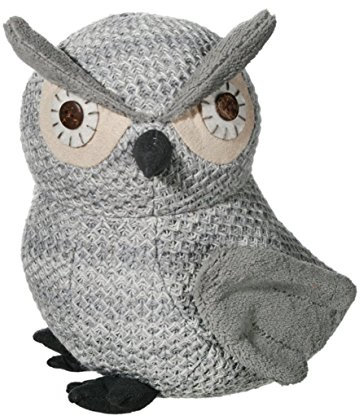 Grey Owl Door Stopper with Feet & Beak Vintage Cute Decorative Home Wedge Heavy Animal Chic Gift Fabric Stop Shabby Party