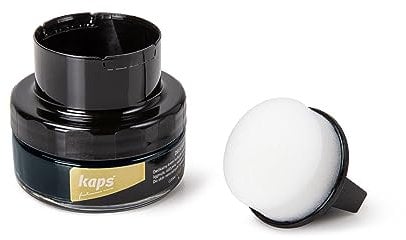 Kaps Shoe Cream with Sponge Applicator, Intensive Leather Care and Nourishing, Delicate, 70 colours (117 - navy blue)