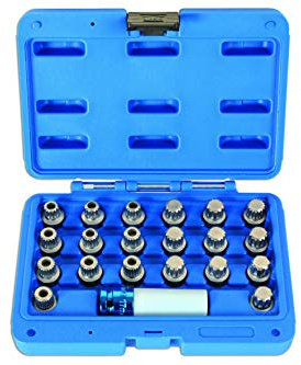 Laser 6276 Locking Wheel Nut Key Set 21pc - for BMW