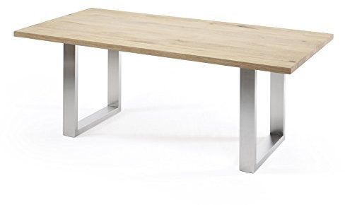 Holzwerk Esstisch Wildeiche Massivholztisch 180x100 echte 4cm dick Tisch NEU OVP gerade Kante (180x100)