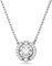 Swarovski Una Halskette, Rund, Weiss, Rhodiniert