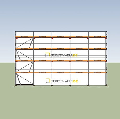 Fassadengerüst Paket 138,15 m² Rux Framescaff Feldlänge 3,07 m ca 8 m Standhöhe