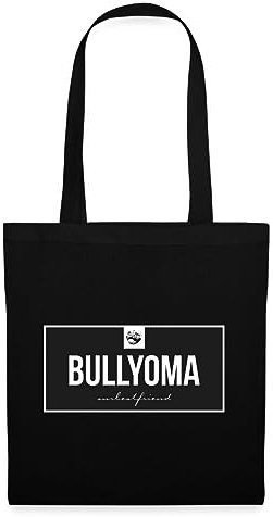 Spreadshirt Bully Oma Bulldogge Bully Oma Hund Stoffbeutel, One size, Schwarz
