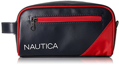 Nautica Top Zip Travel Kit Toiletry Bag Organizer Organisateurs d'emballage, Rouge, Taille Unique Homme