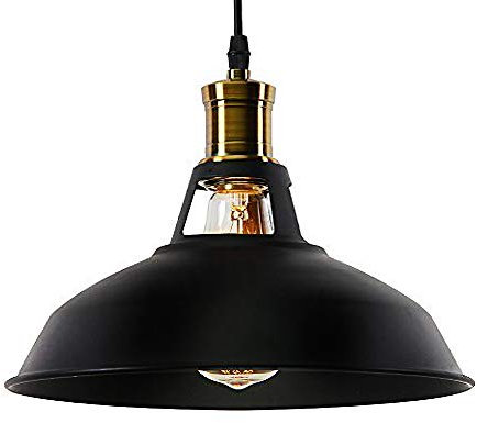 Lightess Hängelampe Schwarz Deckenleuchte Hängend Pendelleuchte Vintage Hängeleuchte Esstisch E27 Retro Vintage Industrial pendellampe für Esszimmer Schlafzimmer Flur Restaurant Wohnzimmer Café...