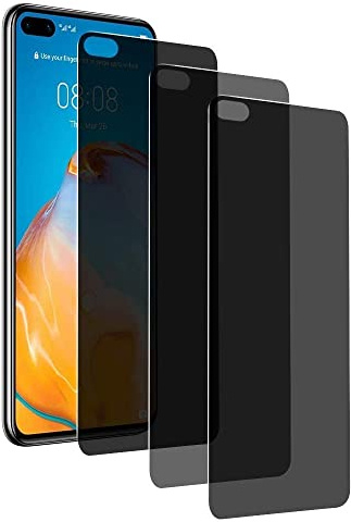[3 Stück] Privacy Displayschutzfolie für Huawei P40, CaseLover 9H Härtegrad Anti-Kratzer Full Screen Film Protector Anti-Spion Anti Spy Tempered Glass Blickschutzfolie für Huawei P40 6.1