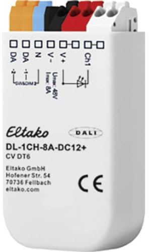Eltako 1-Kanal DALI-LED-Dimmer 8A DL-1CH-8A-DC12+