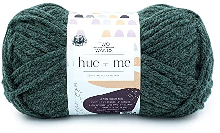 Lion Brand Yarn 617-178 Hue & Me Garn, Acryl, juniper, 1 Pack, 125 Meter
