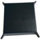 tooloflife Leather Tidy Tray PU Leather Square Tray Bedside Organiser Jewellery Valet Tray Desk Storage Plate for Key Coin Trinket Phone Jewelry Wallet (Black)