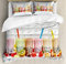ABAKUHAUS Bunt Bettbezug Set für Einzelbetten, Aromatisierte Bubble Tea Bild, Milbensicher Allergiker geeignet mit Kissenbezug, 130 x 200 cm - 70 x 50 cm, Off White Multicolor