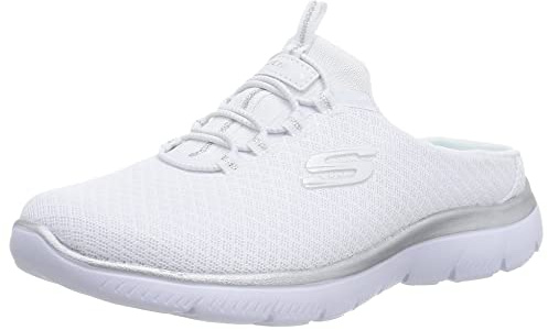 Skechers Swift Step Summits Slip-on Low Top Sneaker Schuhe Schwarz 8, Weiß plata, 38 EU