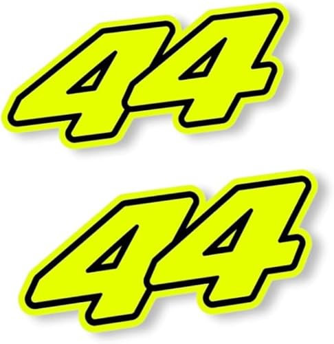 Lewis Hamilton Sticker 2022 Car 44 F1 Formula 1 Fluorescente Giallo Nero (Giallo Fluorescente)