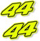 Lewis Hamilton Sticker 2022 Car 44 F1 Formula 1 Fluorescente Giallo Nero (Giallo Fluorescente)