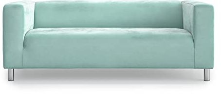 MASTERS OF COVERS Ersatzsofabezug für IKEA Klippan 2-Sitzer, Klippan 2 er Sofabezug, Loveseat, Sofa Überzug, 180 cm x 85 cm x 58 cm (Minze, Velvet)