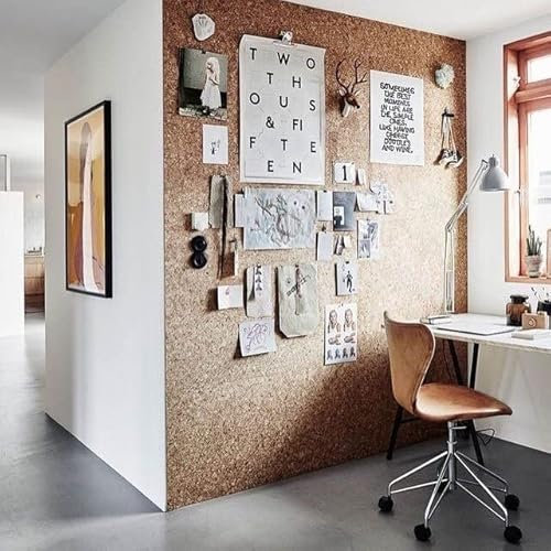 Kurk24 - Pinnwand - FARO - Korkplatte für die Wand, Korkwand, Vision Board, Pinnwand Kork - 100x50 cm - 20mm Stärke