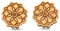 NaturSchatulle Holzschmuck Ohrringe Damen 12mm Mandala Gravur Holzohrringe Stecker 925 Silber Ohrstecker Schmuck Kirschholz