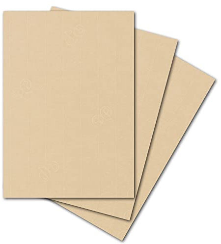ARTOZ 25x Briefpapier - Baileys (Creme-Braun) DIN A4 297 x 210 mm - Edle Egoutteur-Rippung - Hochwertiges Designpapier Urkundenpapier