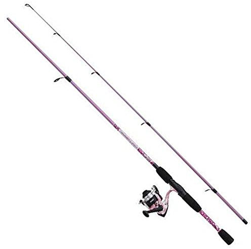 Mitchell Tanager Pink Camo II Spinnkombination | Leichte Spinnruten- und Rollen-Kombination für Damen und Jugendangler | Süßwasser-Setup für Forelle, Barsch, Hecht | Pink, 2.4m | 10-30g