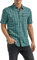 Lee Men's Extreme Motion All Purpose Classic Fit Short Sleeve Button Down Worker Shirt, Monaco Plaid