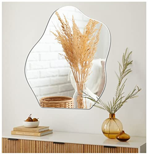 COUXILY 1 Stück HD Unregelmäßige Spiegel Rahmenloser Wanddekoration Wandspiegel Glas Asymmetrischer Spiegel Modernes Design DIY Dekospiegel für Room und Wohnzimmer,Badezimmer