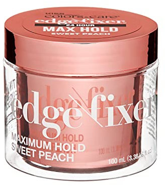 KISS COLORS & CARE Edge Fixer Cire de bord pour cheveux infusée à la biotine B7 Tenue maximale 24 heures Pêche douce