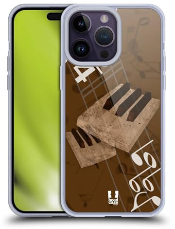 Head Case Designs Tastiera Musika Custodia in Gel [Protezione di Grado Militare] Compatibile con Apple iPhone 14 PRO Max E Compatibile con MagSafe