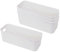 GmeDhc 4 PCS Cestino Portaoggetti Plastica, Scatole Portaoggetti Rettangolari, Scatola Portaoggetti con Maniglie, Organizer Portaoggetti per Cucina, Casa, Ufficio, Bagno, Casa
