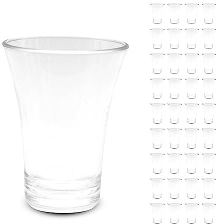 DOJA Barcelona | Verre a Shot | Pack 36 | Shooter Plastique Transparent 4CL | 60X46,5X2 mm | en Polycarbonate | Verre Incassable Reutilisable | pour Verre a Vin Plastique, Verrine Plastique Aperitif
