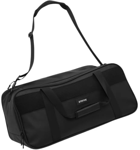 STRYVE Sporttasche Damen & Herren 50l - Schuhfach/Nassfach + Tragegurt mit Rückholsystem + Laptopfach - Gym Bag 70% recycelt - 60x25x30cm – Ideal als Trainingstasche, Reisetasche, Schwimmtasche